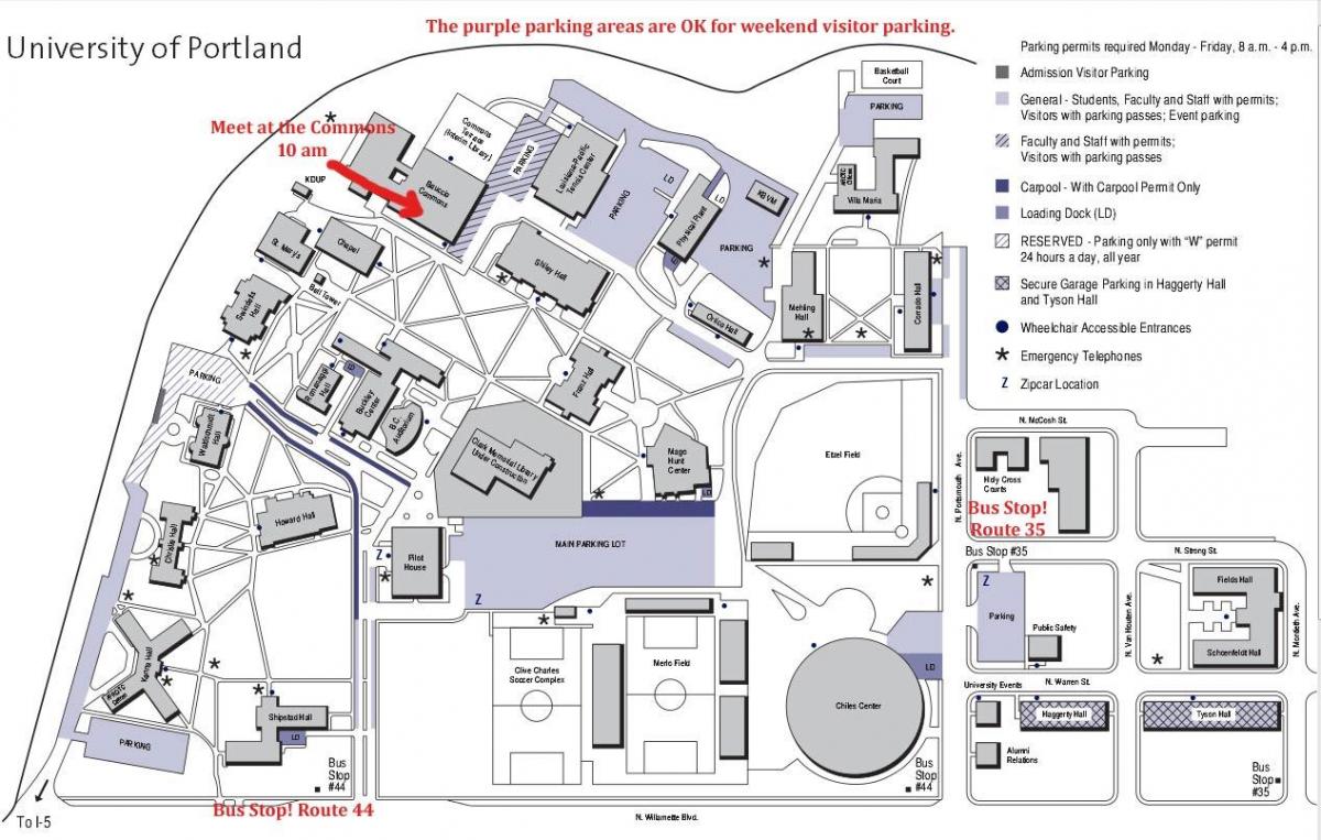 Их сургууль Портланд газрын зураг