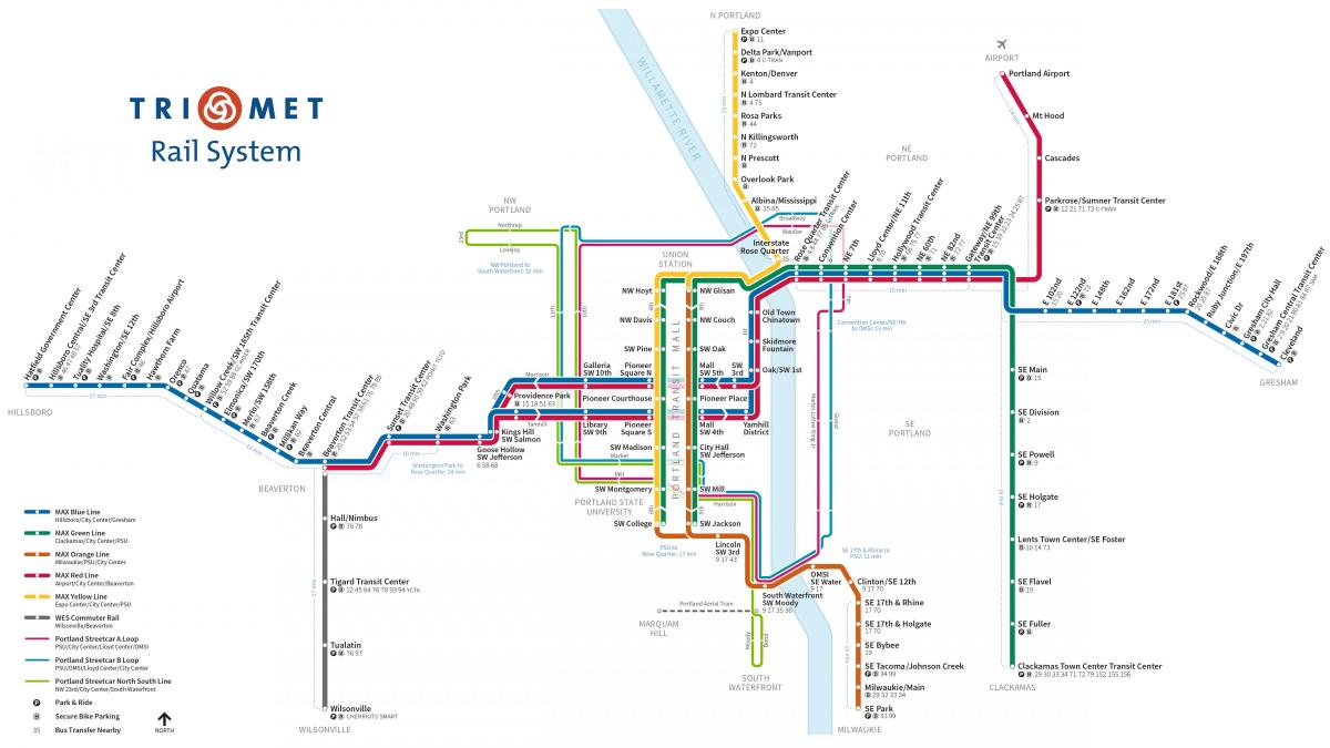Портланд метроны газрын зураг